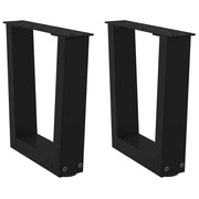 Noge za klub stolić V-oblika 2 kom Crne 40 x (30-31,3) cm Čelik
