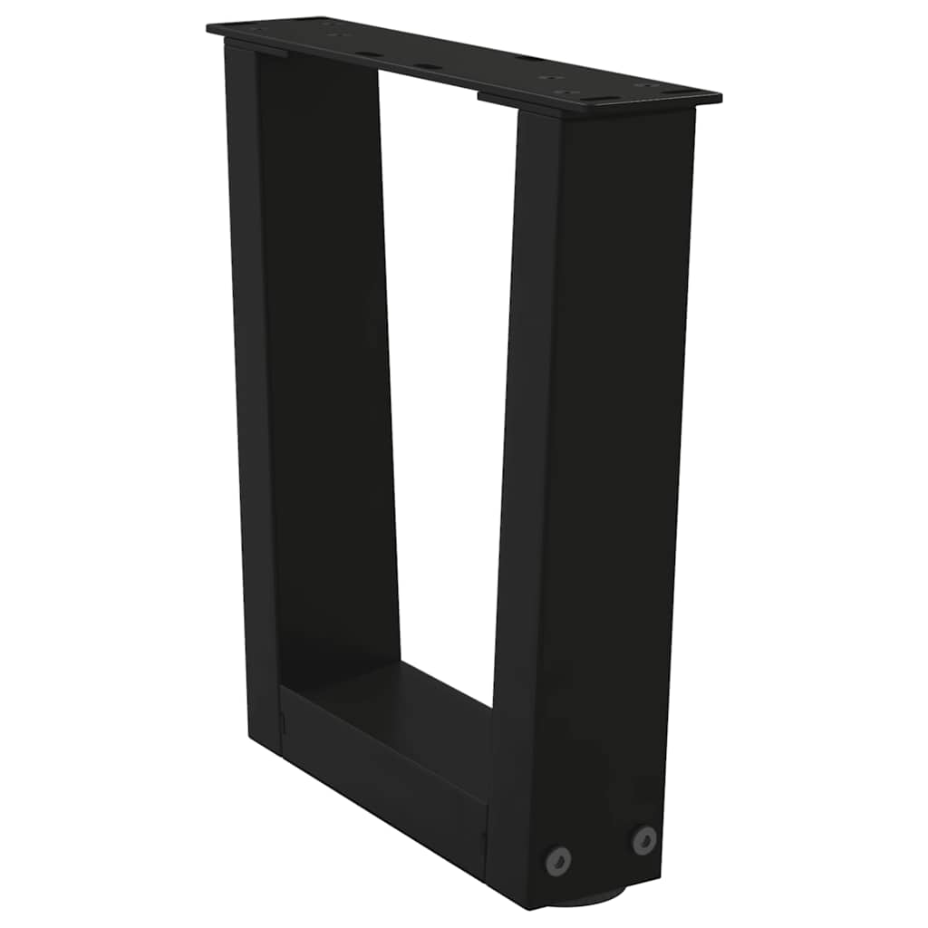 Noge za klub stolić V-oblika 2 kom Crne 40 x (30-31,3) cm Čelik
