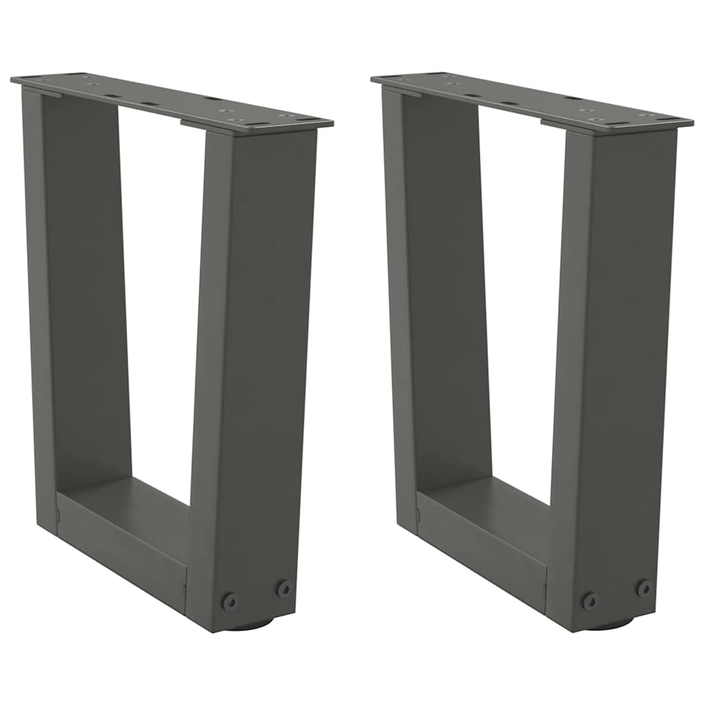 Noge za klub stolić V-oblika 2 kom antracit 40 x (30-31,3) cm čelik