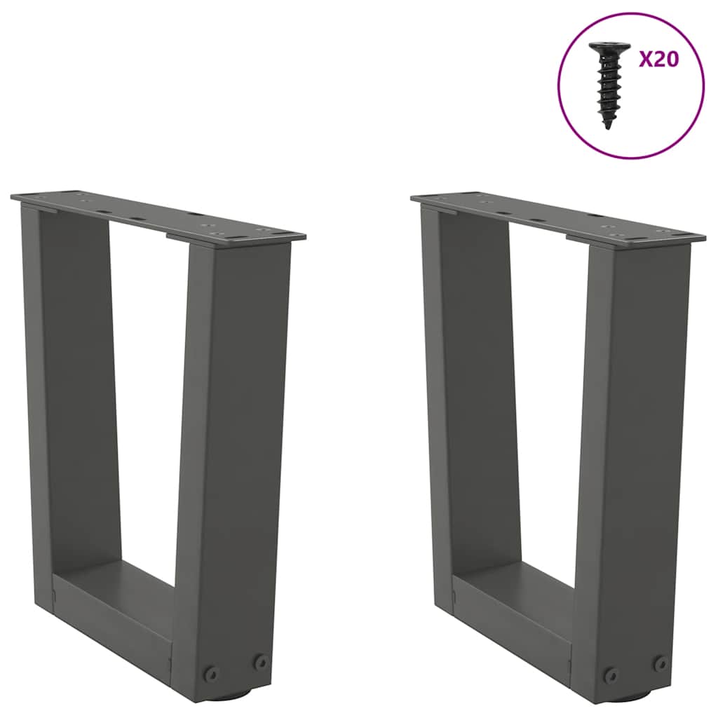 Noge za klub stolić V-oblika 2 kom antracit 40 x (30-31,3) cm čelik