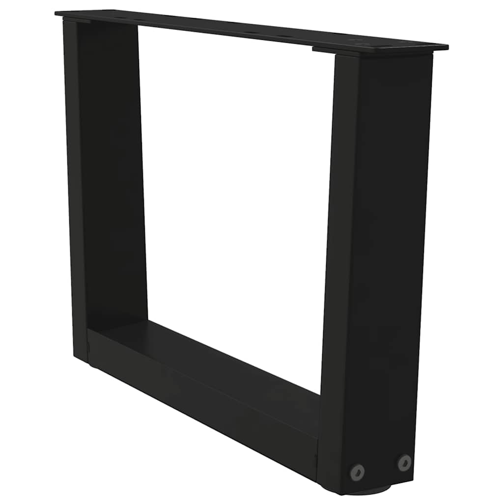 Noge za klub stolić V-oblika 2 kom Crne 50 x (30-31,3) cm Čelik