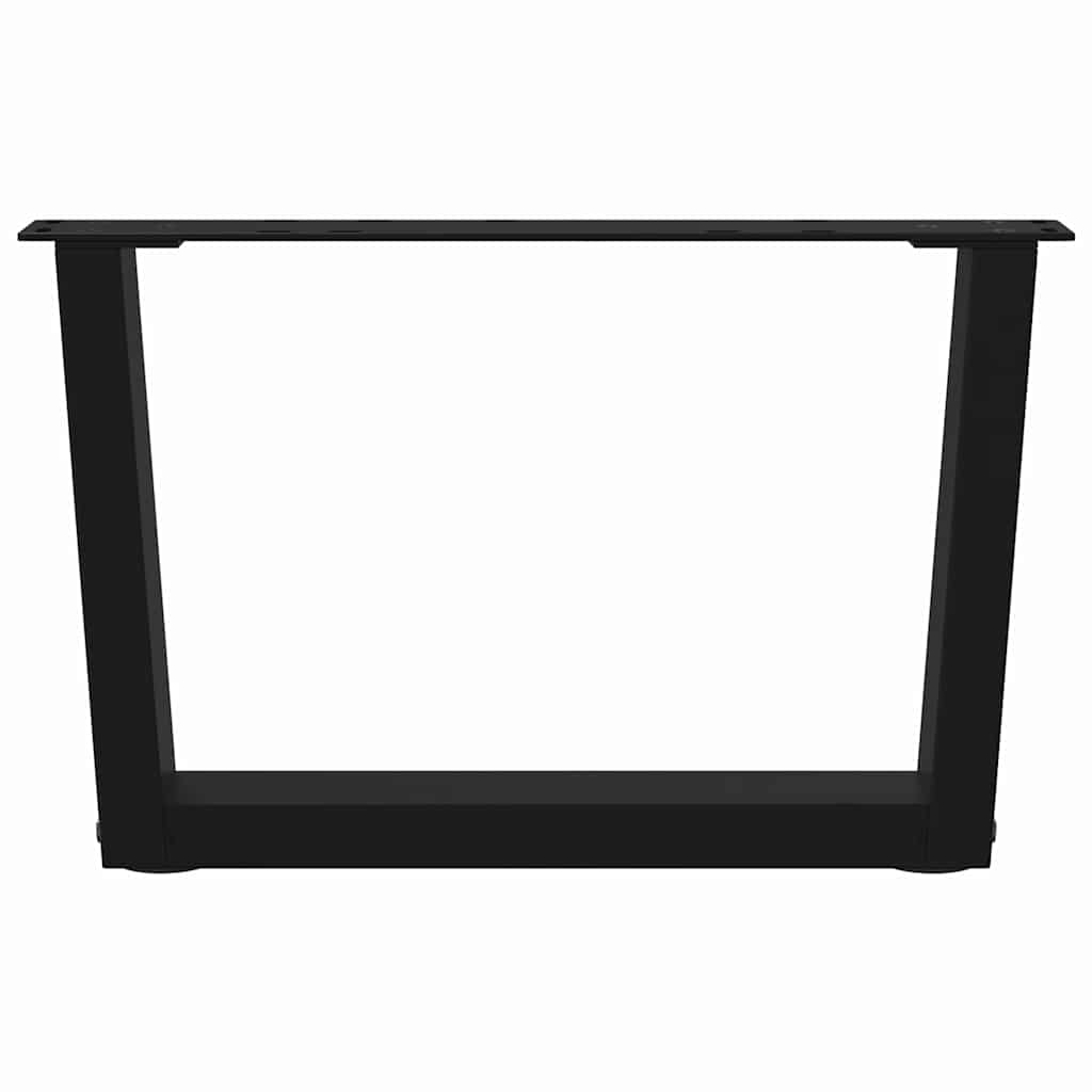 Noge za klub stolić V-oblika 2 kom Crne 50 x (30-31,3) cm Čelik