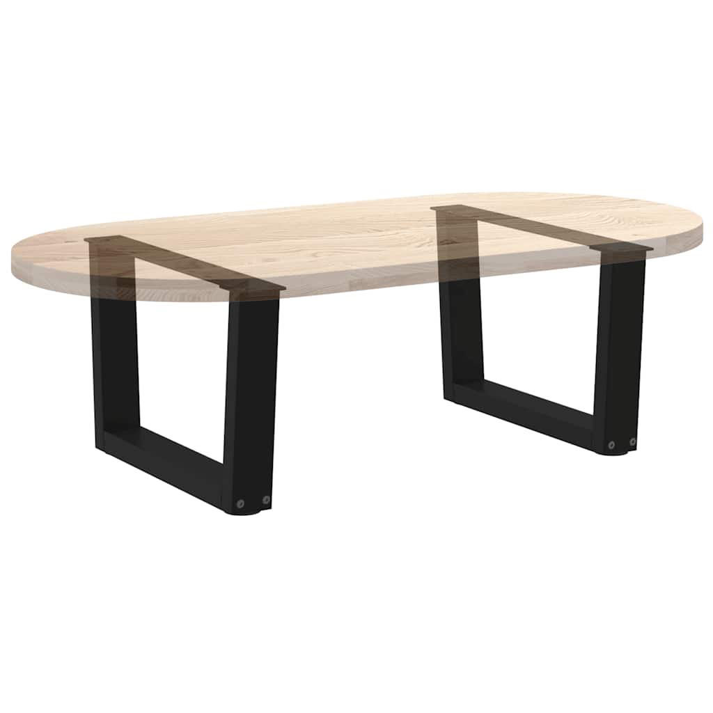 Noge za klub stolić V-oblika 2 kom Crne 50 x (30-31,3) cm Čelik