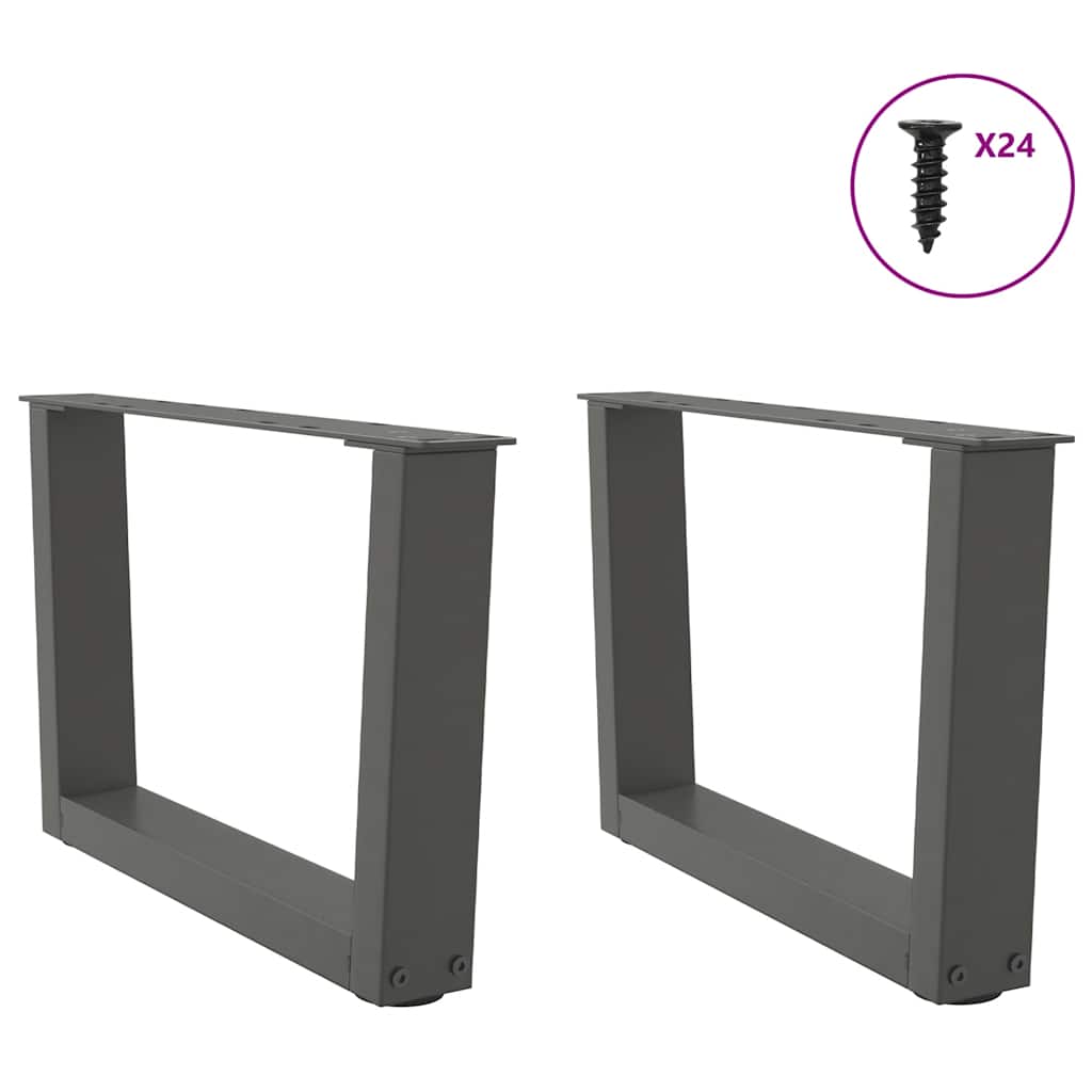 Noge za klub stolić V-oblika 2 kom antracit 50 x (30-31,3) cm čelik