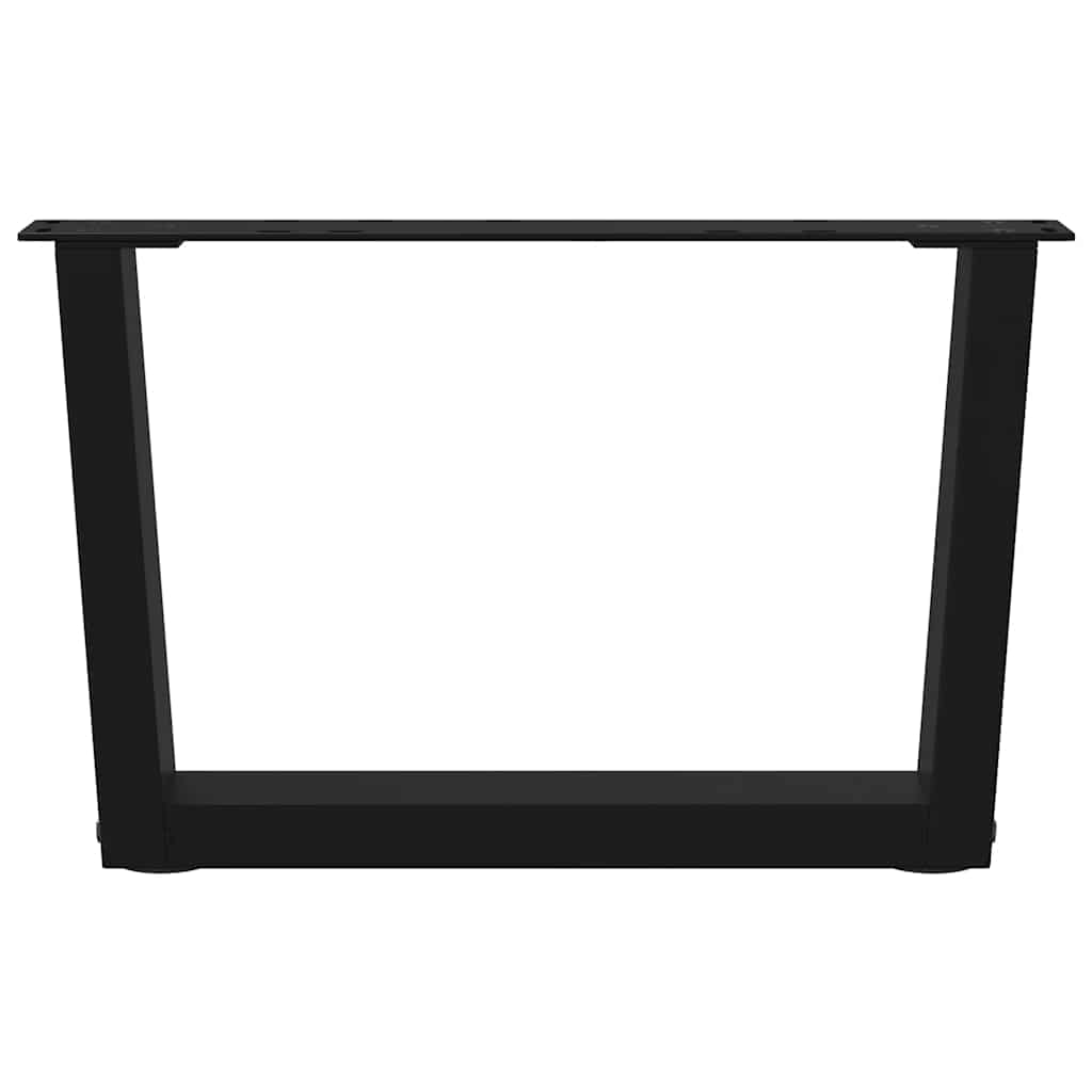 Noge za klub stolić V-oblika 2 kom Crne 60 x (30-31,3) cm Čelik