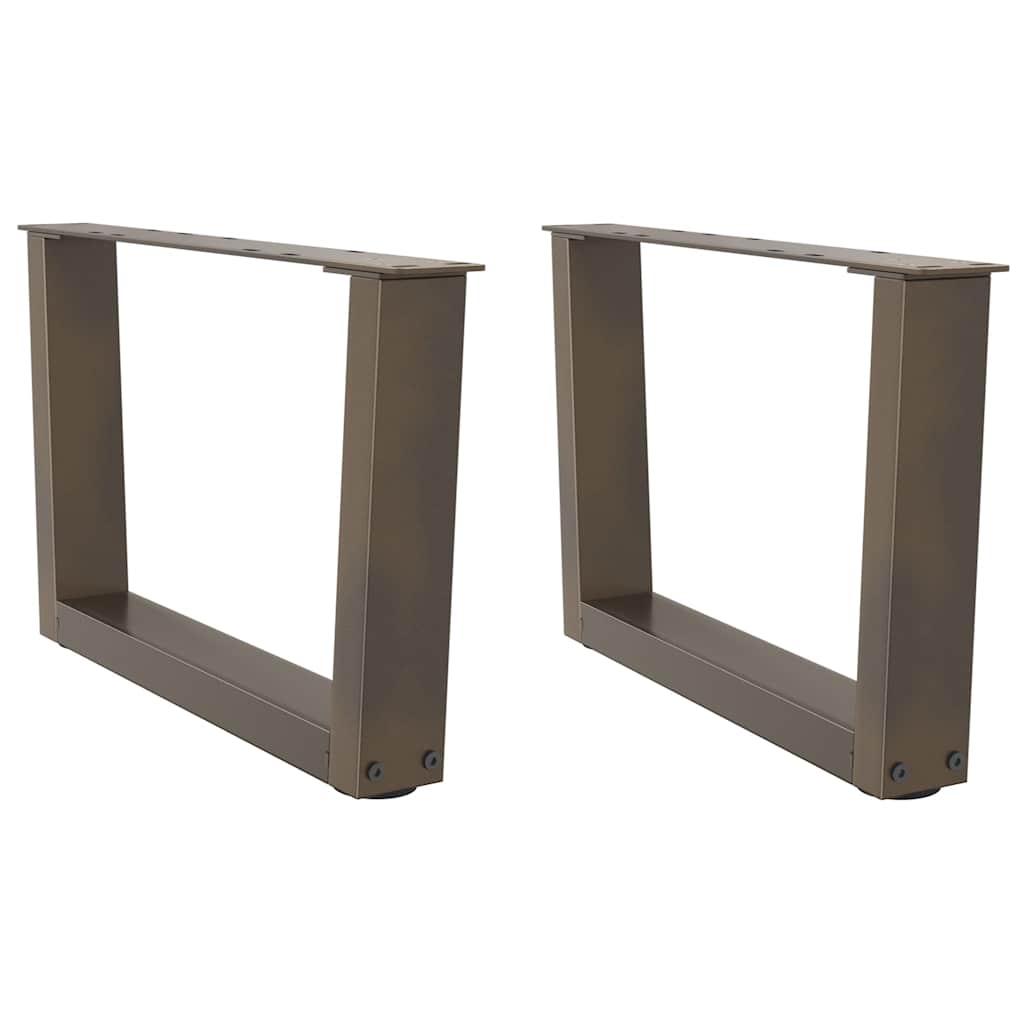 Noge za klub stolić V-oblik 2 kom Prirodni čelik 60 x (30-31,3) cm Čelik