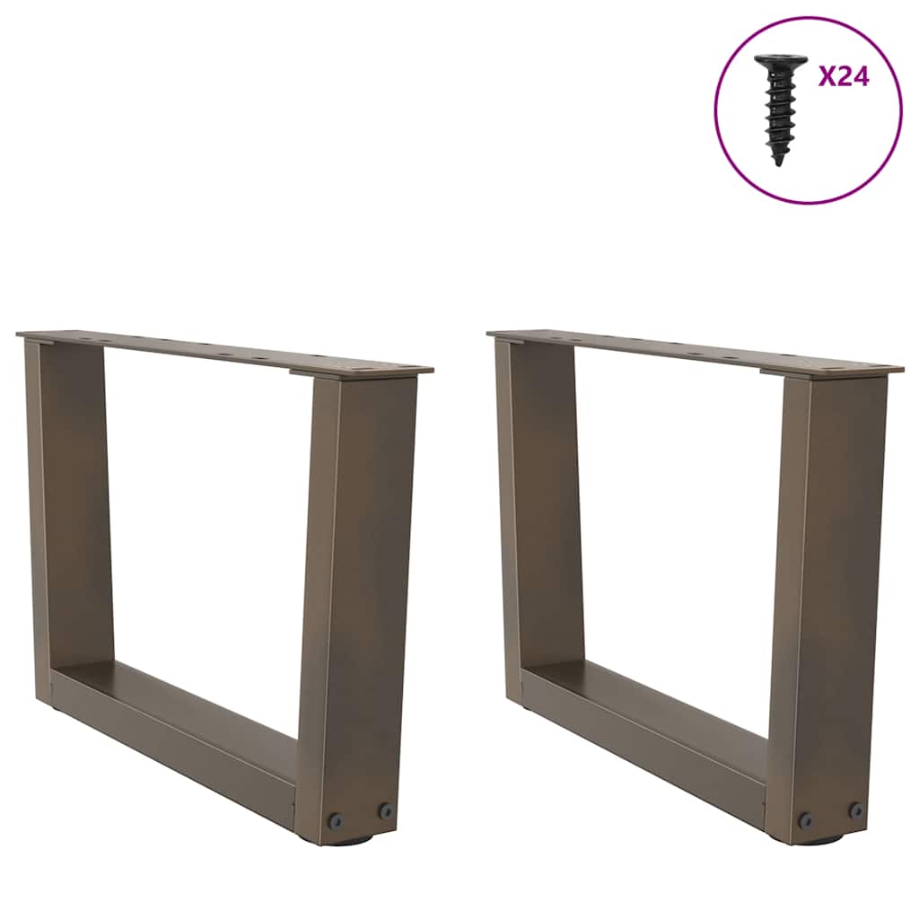 Noge za klub stolić V-oblik 2 kom Prirodni čelik 60 x (30-31,3) cm Čelik