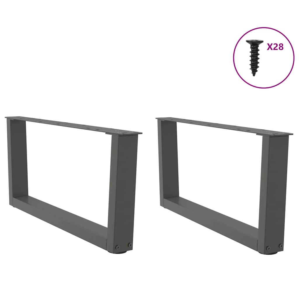 Noge za klub stolić V-oblika 2 kom antracit 70 x (30-31,3) cm čelik