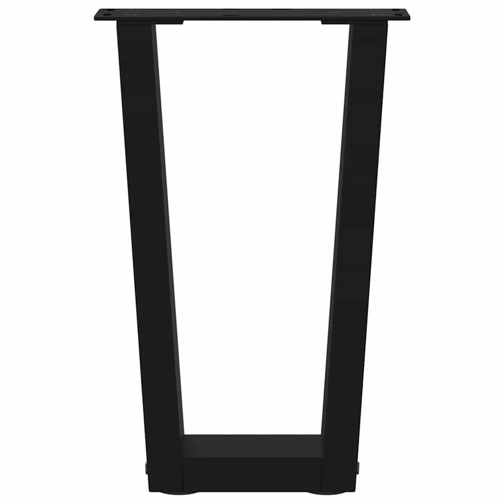 Noge za klub stolić V-oblika 2 kom Crne 38 x (42-43,3) cm Čelik