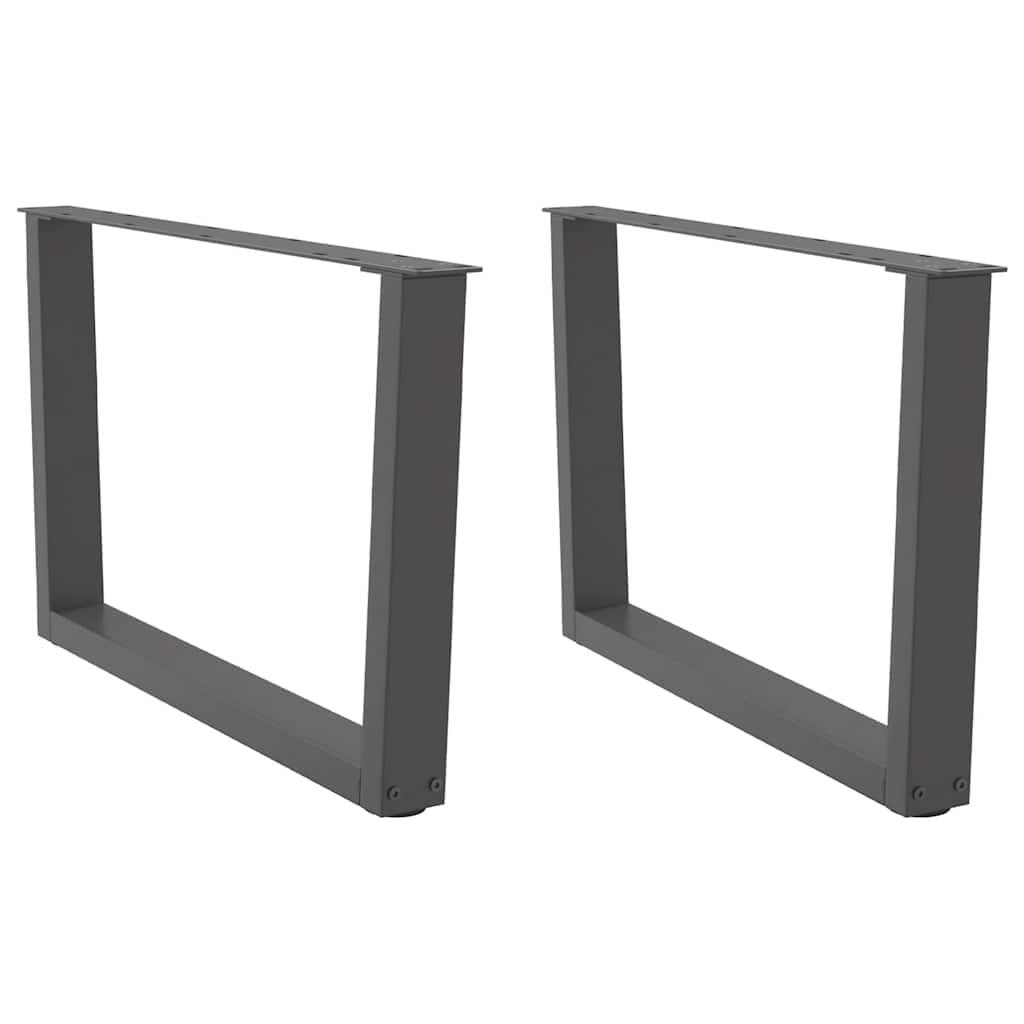 Noge za klub stolić V-oblika 2 kom antracit 70 x (42-43,3) cm čelik
