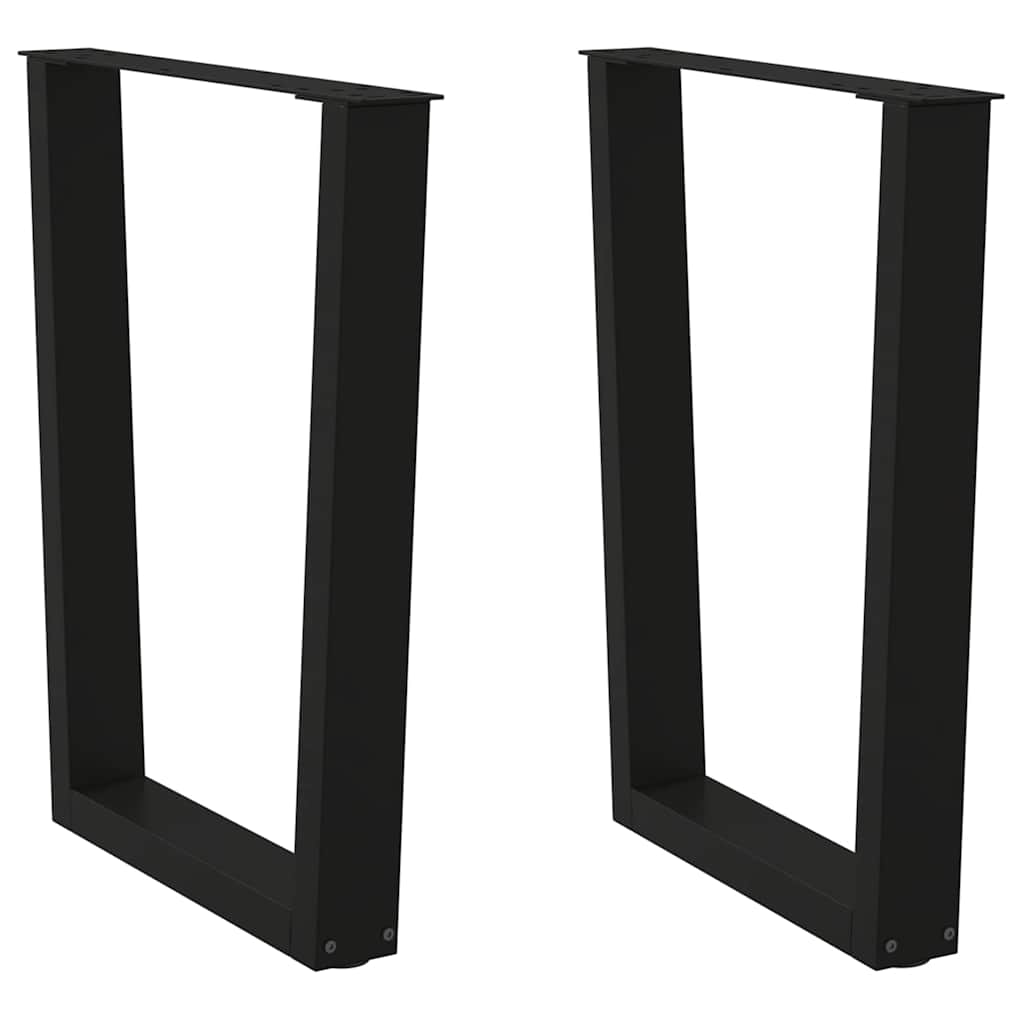 Noge za blagovaonski stol V-oblika 2 kom Crne 60 x (72-73,3) cm Čelik