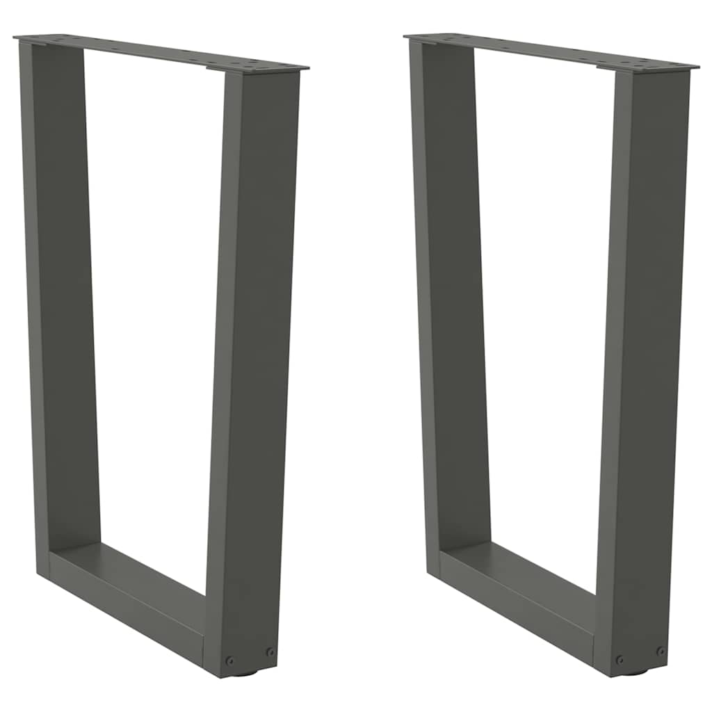 Noge za blagovaonski stol V-oblika 2 kom antracit 70 x (72-73,3) cm čelik