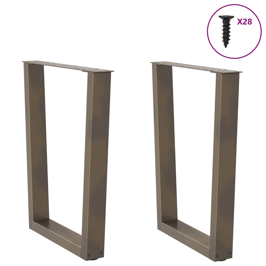 Noge za blagovaonski stol V-oblik 2 kom Prirodni čelik 70 x (72-73,3) cm Čelik