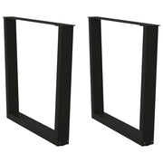 Noge za blagovaonski stol V-oblika 2 kom Crne 80 x (72-73,3) cm Čelik