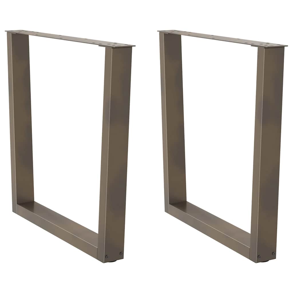 Noge za blagovaonski stol V-oblik 2 kom Prirodni čelik 90 x (72-73,3) cm Čelik
