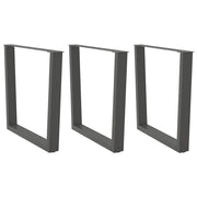 Noge za blagovaonski stol V-oblik 3 kom antracit 80 x (72-73,3) cm čelik
