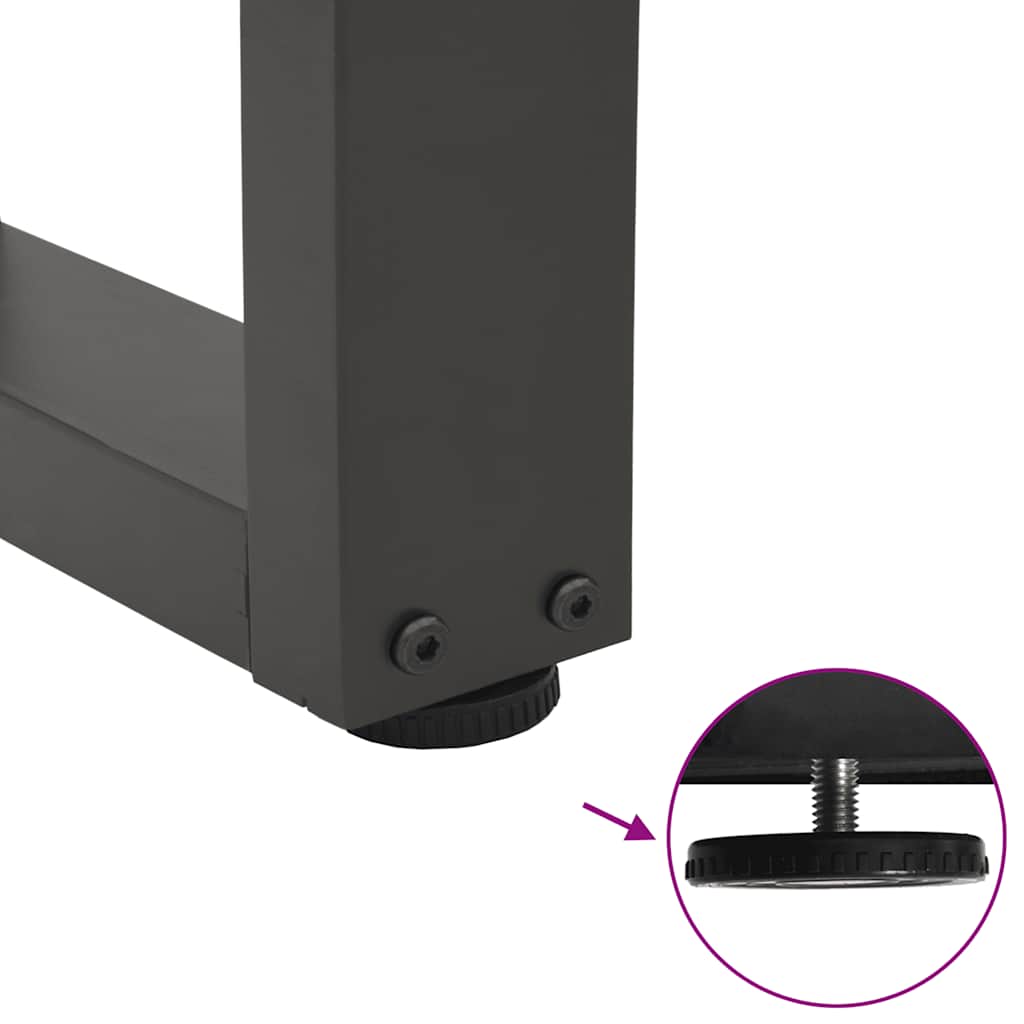 Noge za blagovaonski stol V-oblik 3 kom antracit 80 x (72-73,3) cm čelik