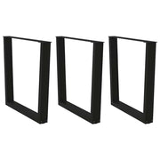 Noge za blagovaonski stol V-oblik 3 kom Crne 90 x (72-73,3) cm Čelik
