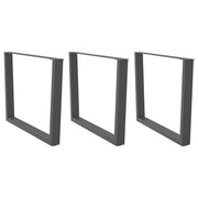 Noge za blagovaonski stol V-oblik 3 kom antracit 100 x (72-73,3) cm čelik