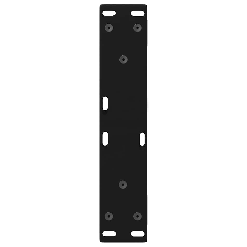 Noge za klub stolić 2 kom Crne 30 x (30-31,3) cm Čelične