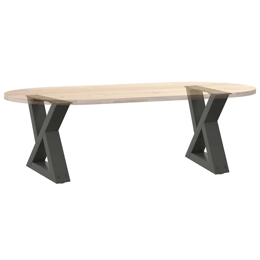 Noge za klub stolić 2 kom. antracit 30 x (30-31,3) cm čelik