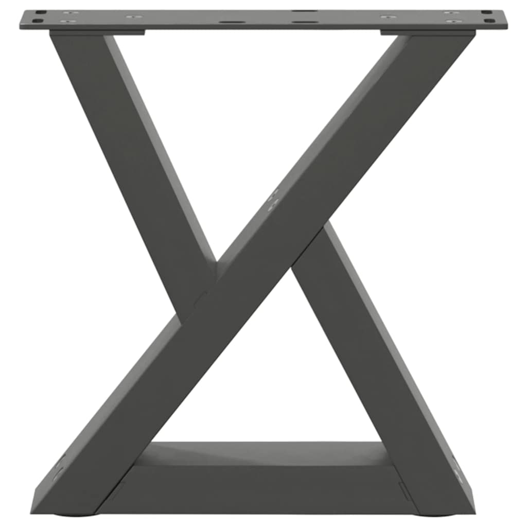 Noge za klub stolić 2 kom. antracit 40 x (30-31,3) cm čelik