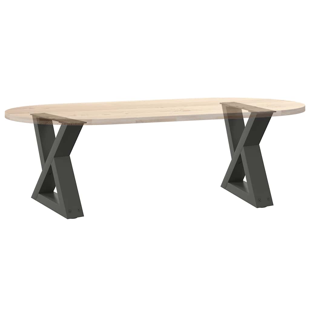 Noge za klub stolić 2 kom. antracit 40 x (30-31,3) cm čelik