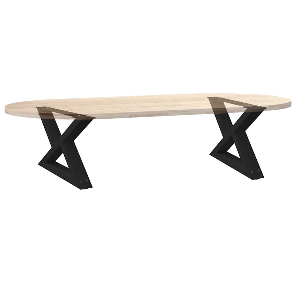 Noge za klub stolić 2 kom Crne 50 x (30-31,3) cm Čelične
