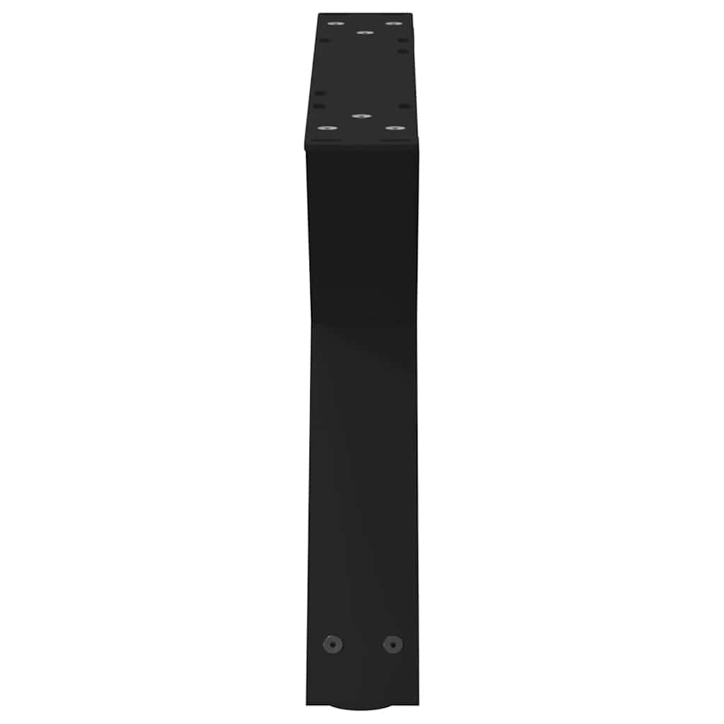 Noge za klub stolić 2 kom. Crne 60 x (30-31,3) cm Čelik