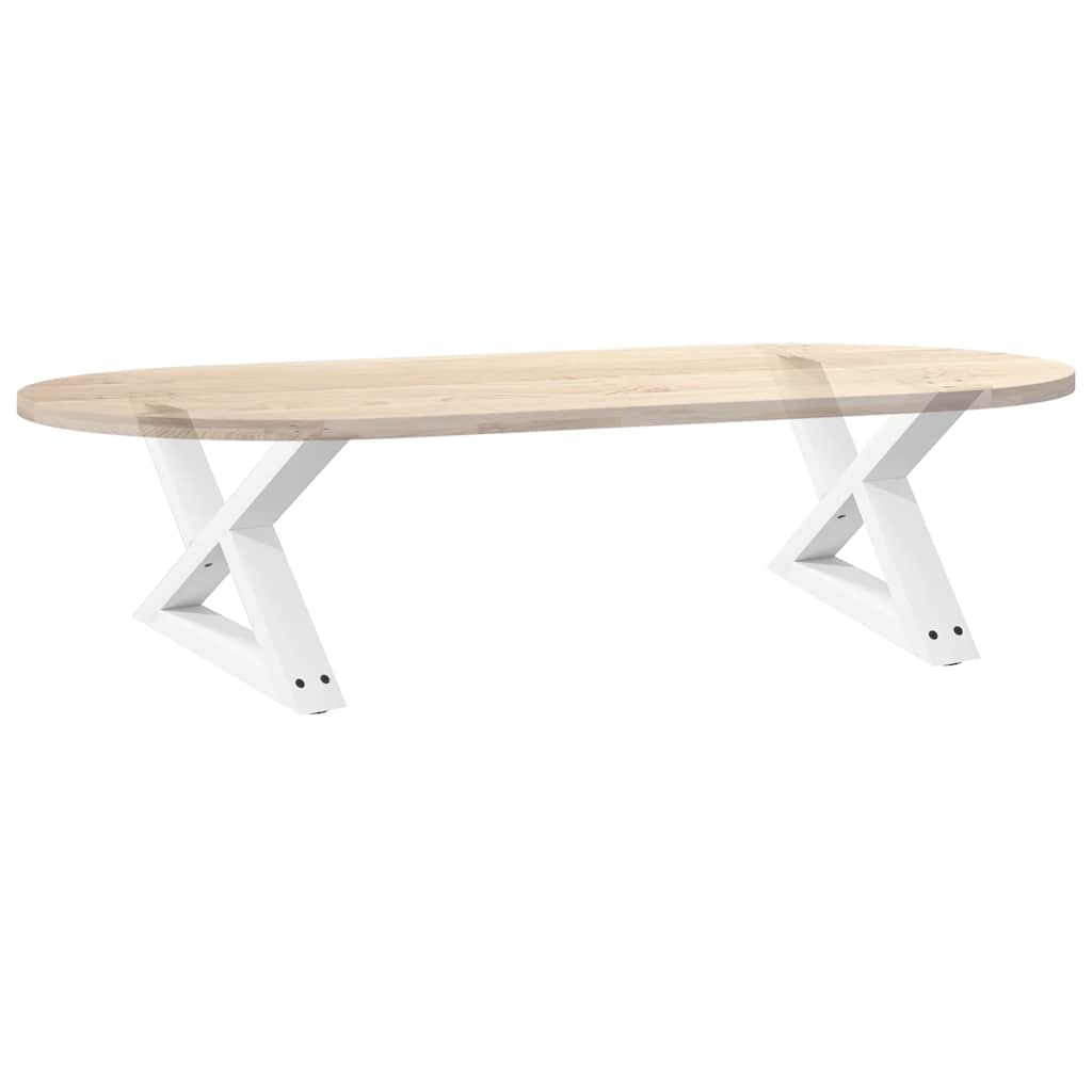 Noge za klub stolić 2 kom Bijele 60 x (30-31,3) cm Čelik