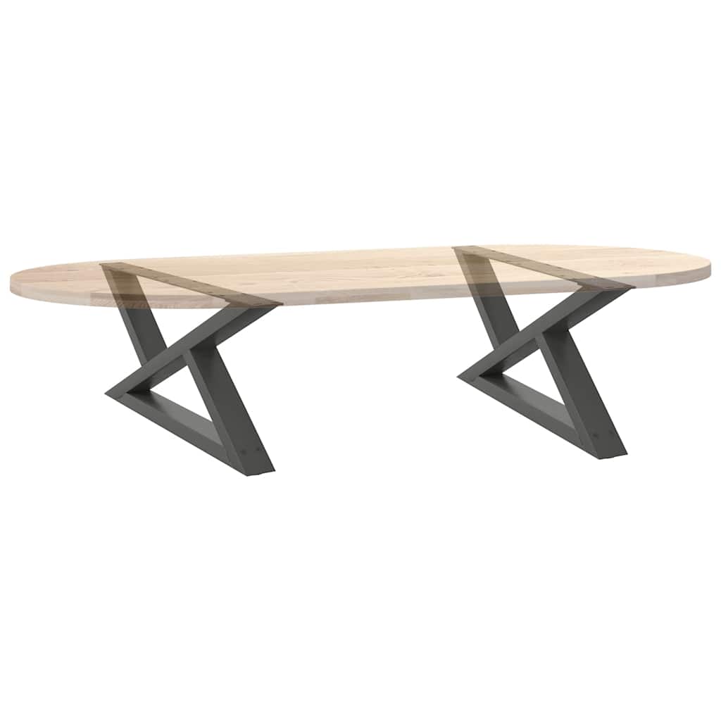 Noge za klub stolić 2 kom. antracit 70 x (30-31,3) cm čelik