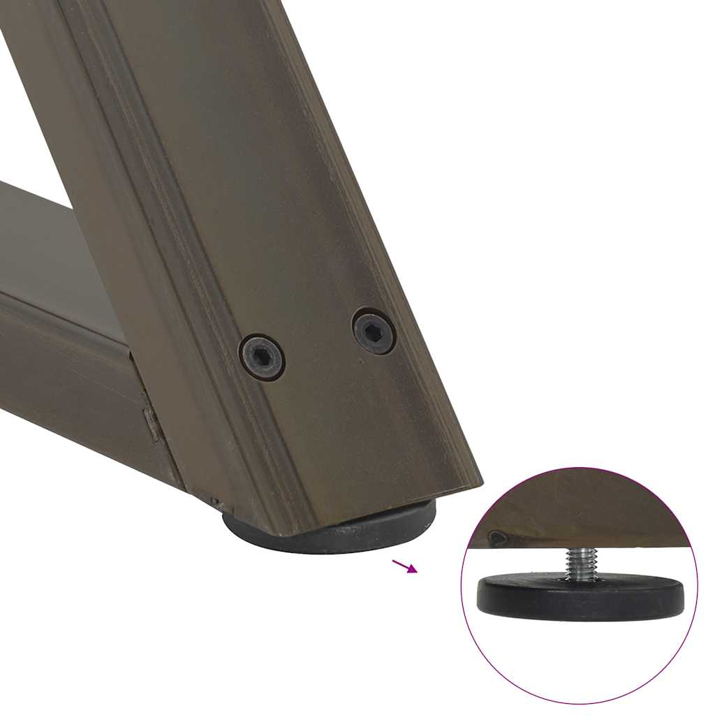 Noge za klub stolić 2 kom. Prirodni čelik 50 x (42-43,3) cm Čelik