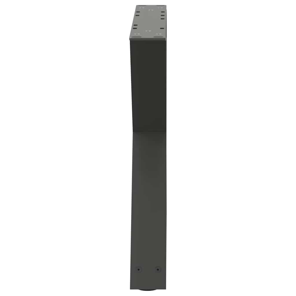 Noge za klub stolić 2 kom. antracit 60 x (42-43,3) cm čelik