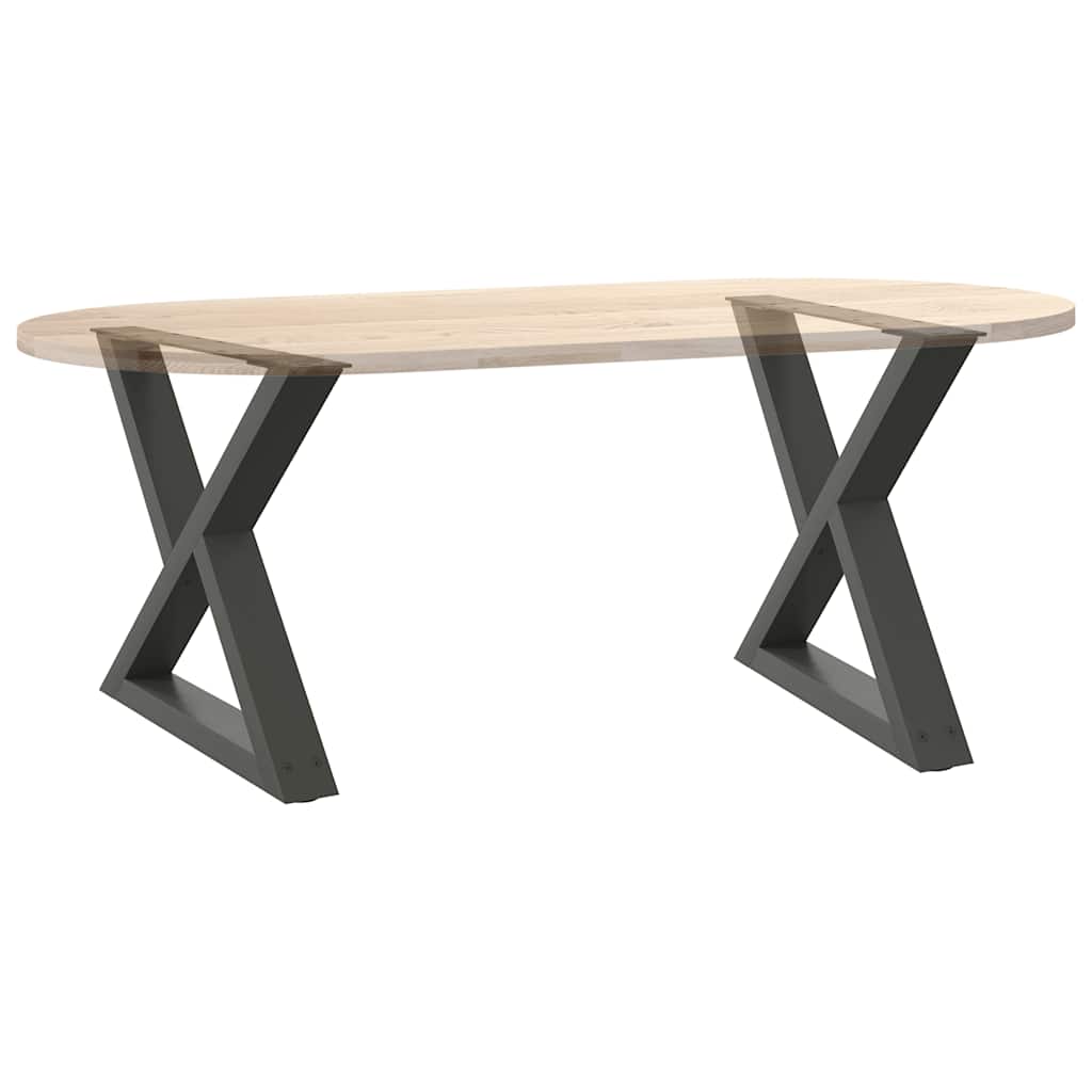 Noge za klub stolić 2 kom. antracit 60 x (42-43,3) cm čelik