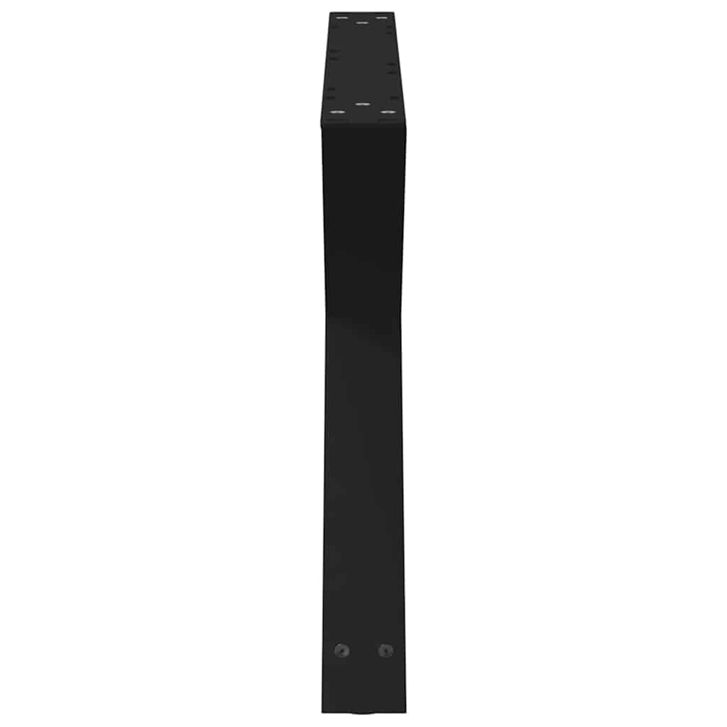Noge za klub stolić 2 kom Crne 70 x (42-43,3) cm Čelične