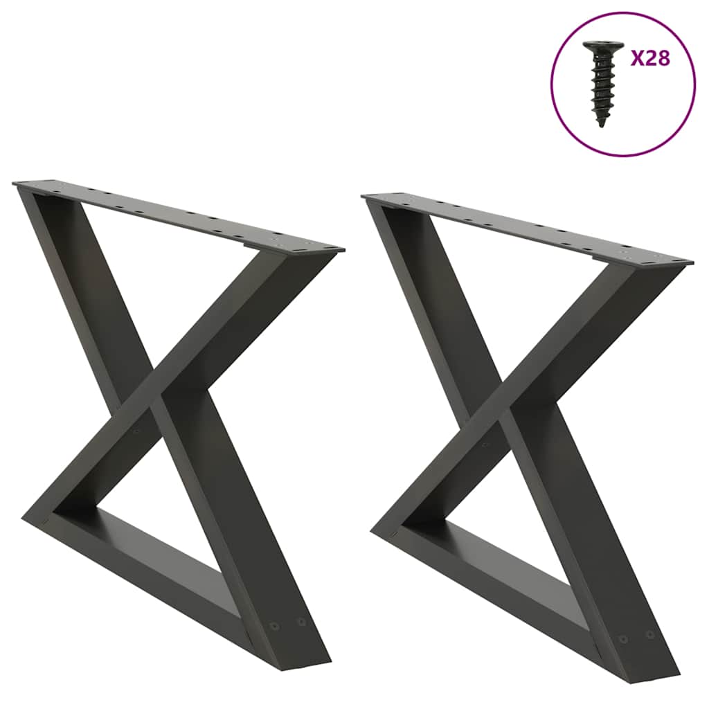 Noge za klub stolić 2 kom 28 x (42-43,3) cm Čelične