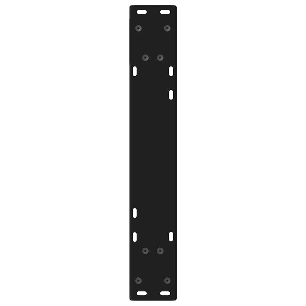 Noge za blagovaonski stol 2 kom Crne 60 x (72-73,3) cm Čelične