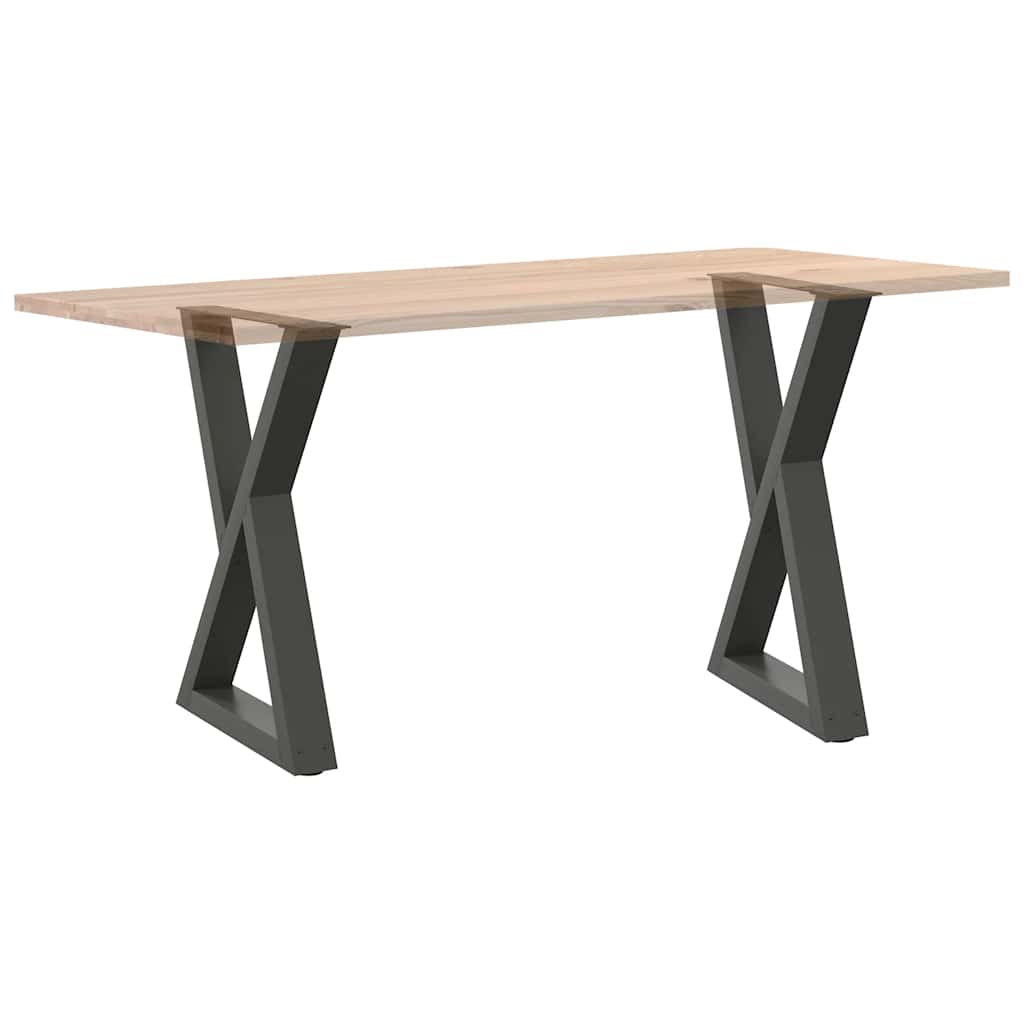 Noge za blagovaonski stol 2 kom. antracit 60 x (72-73,3) cm čelik