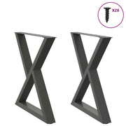 Noge za blagovaonski stol 2 kom. antracit 80 x (72-73,3) cm čelik