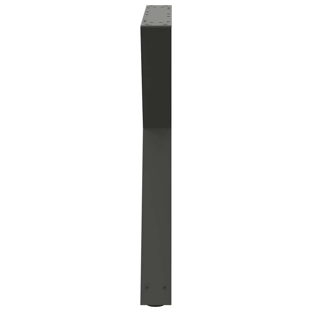 Noge za blagovaonski stol 2 kom. antracit 80 x (72-73,3) cm čelik