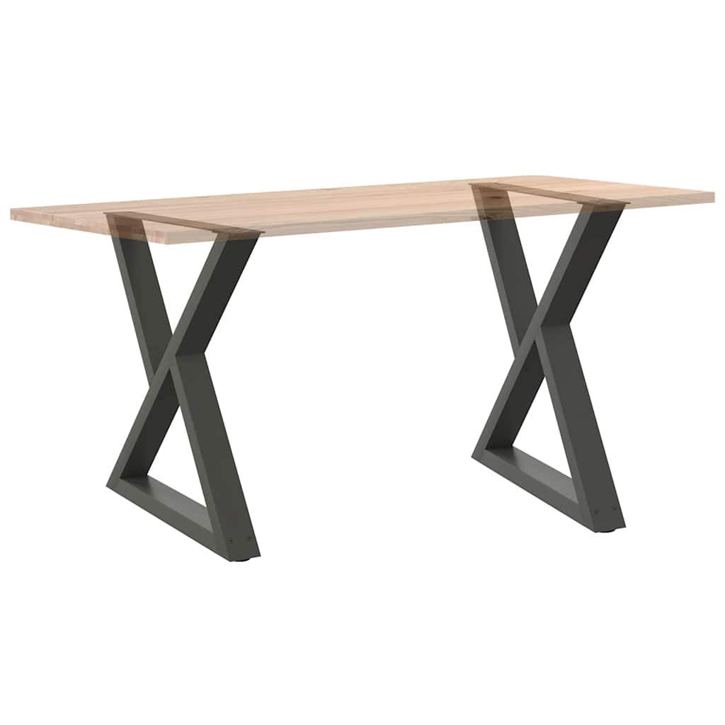 Noge za blagovaonski stol 2 kom. antracit 80 x (72-73,3) cm čelik