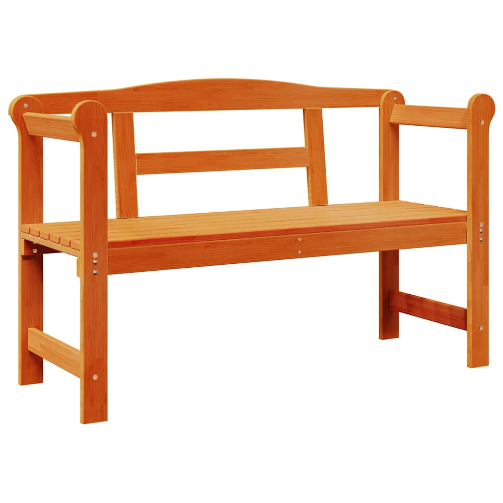 Vanjska klupa Smeđa 119 x 44 x 76 cm Čvrsto borovo drvo