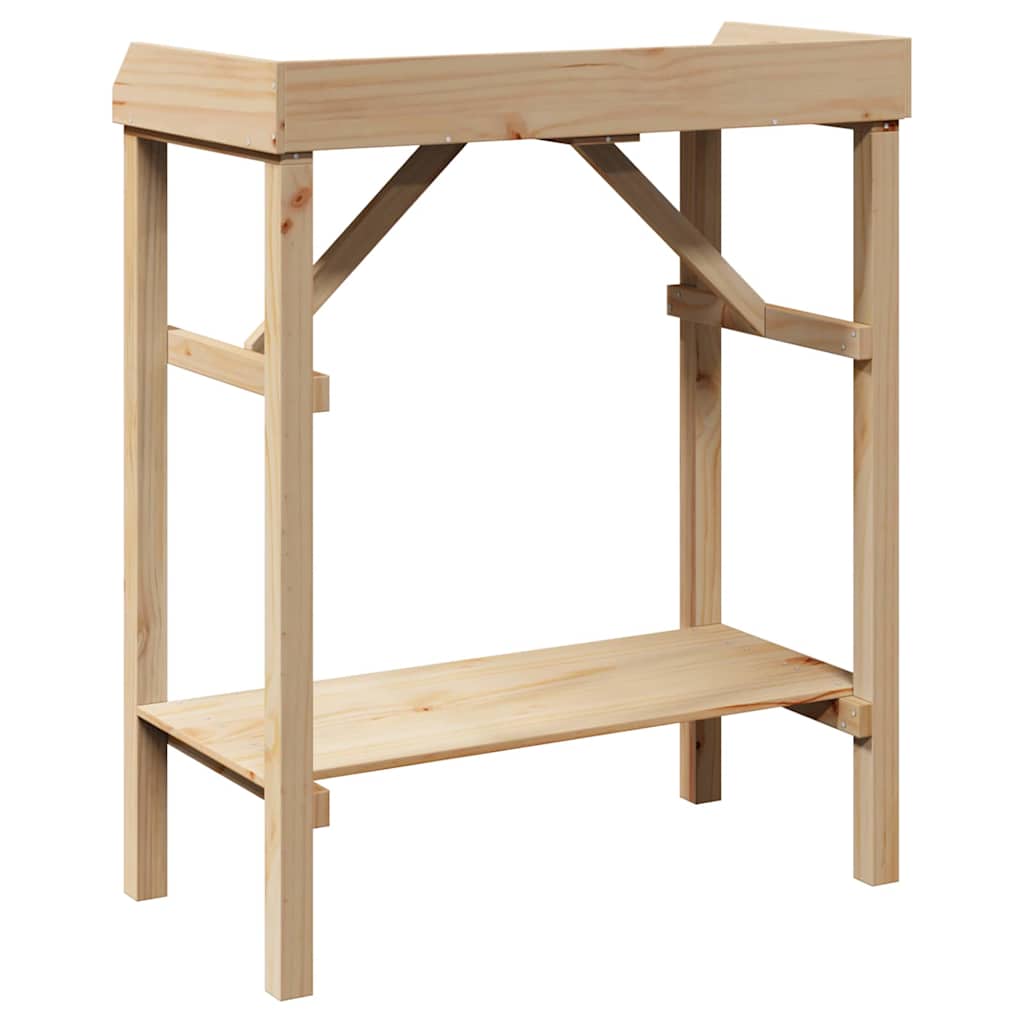 Stol za presađivanje s policom Prirodna 75 x 40 x 90 cm