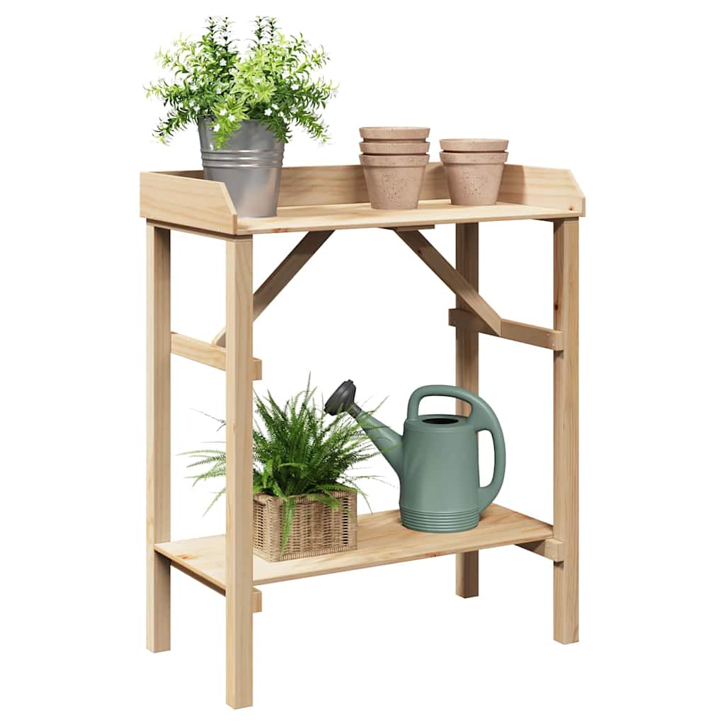 Stol za presađivanje s policom Prirodna 75 x 40 x 90 cm