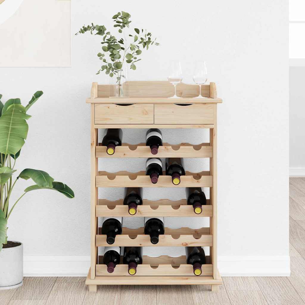 Stalak za vino Prirodna 58 x 28 x 90 cm Masivno drvo bora