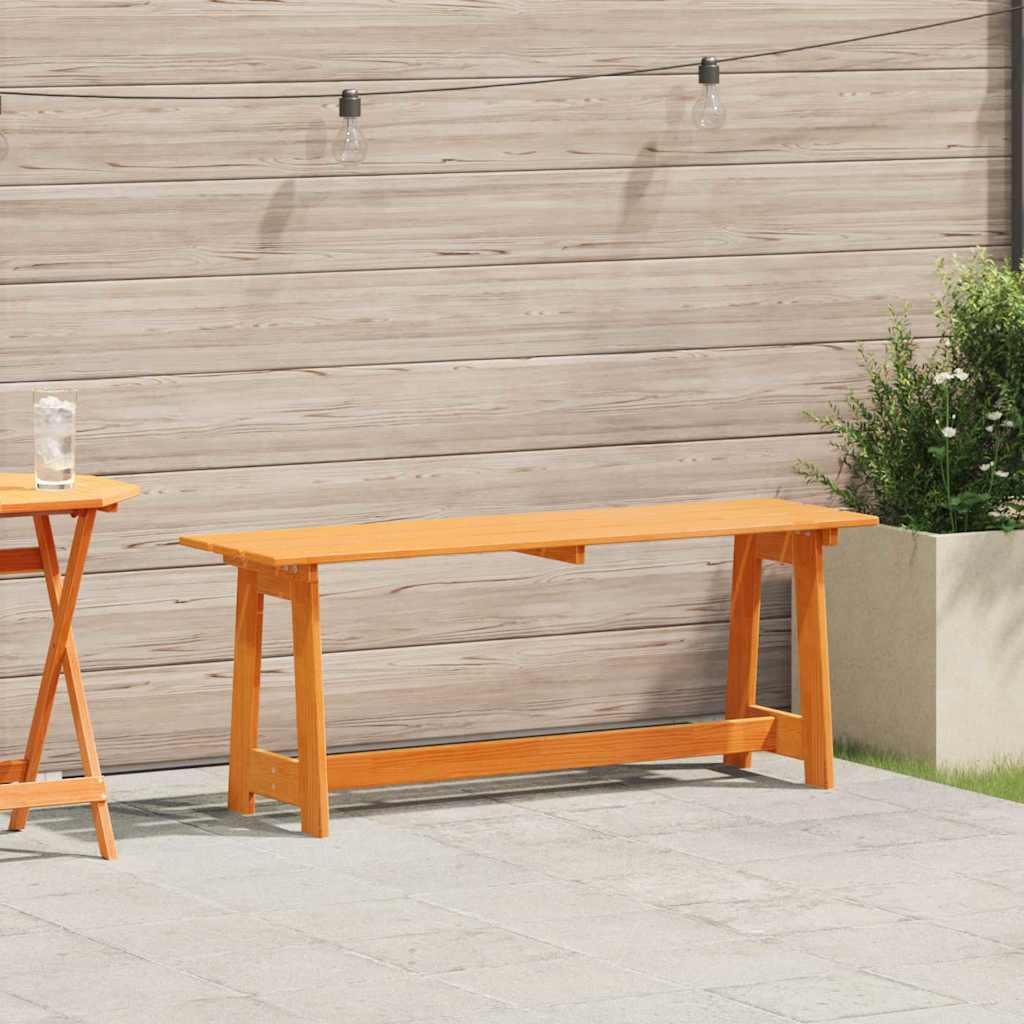 Vanjska klupa Smeđa 119 x 37 x 47 cm Čvrsto borovo drvo
