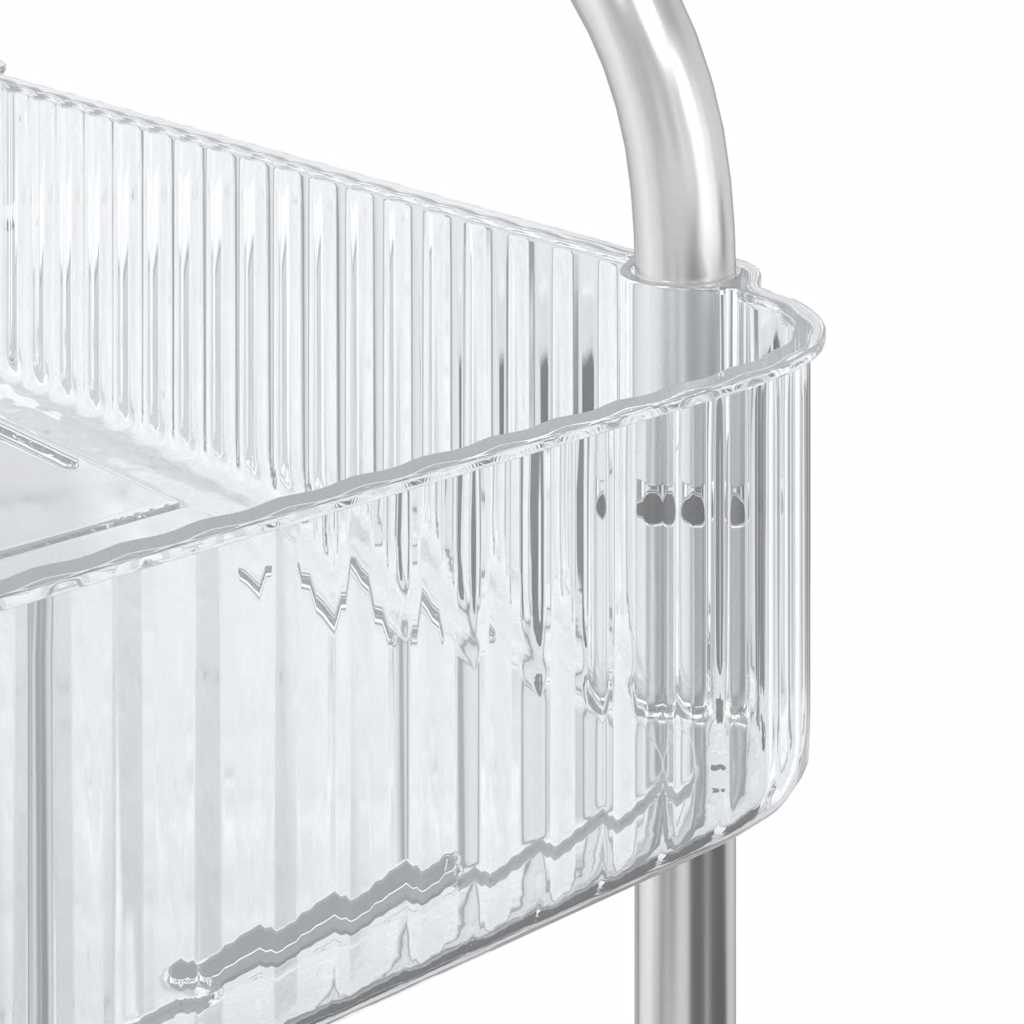 Kolica za pohranu 4 nivoa prozirna 37x28x95 cm akril