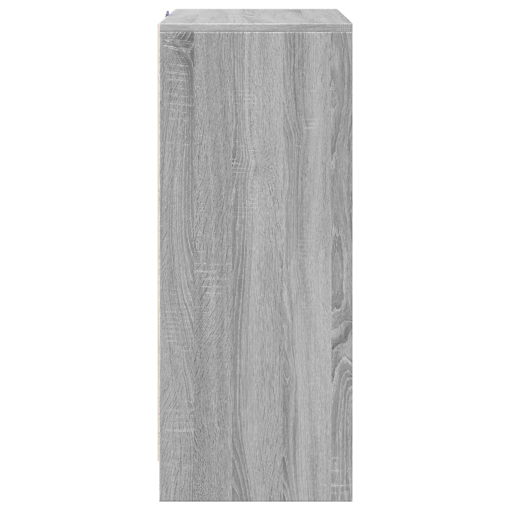 Komoda s LED svjetlima boja hrasta sonome 77x34x85 cm drvena