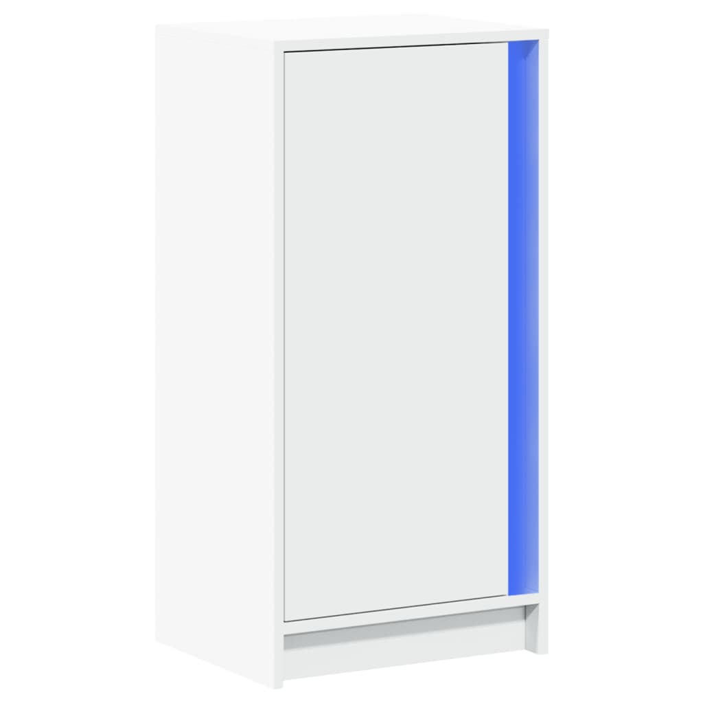 Komoda s LED svjetlima bijela 42,5x34x85 cm konstruirano drvo