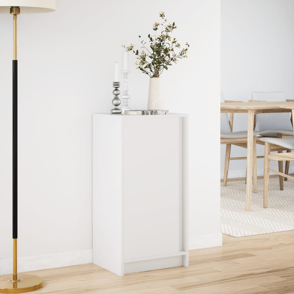 Komoda s LED svjetlima bijela 42,5x34x85 cm konstruirano drvo